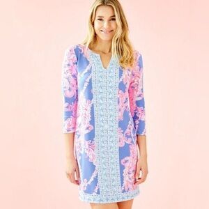 Lilly Pulitzer NADINE DRESS Blue  peri Go with the‎ flow size XL vacation wear